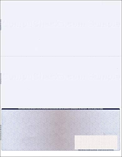 Compuchecks 2000 High Security Blank Check On Bottom Stock Paper Compatible with QuickBooks (Blue/Red Cubed) Print Easy Your Computer Checks for Business Or Personal Use - Check Paper Weight # 70