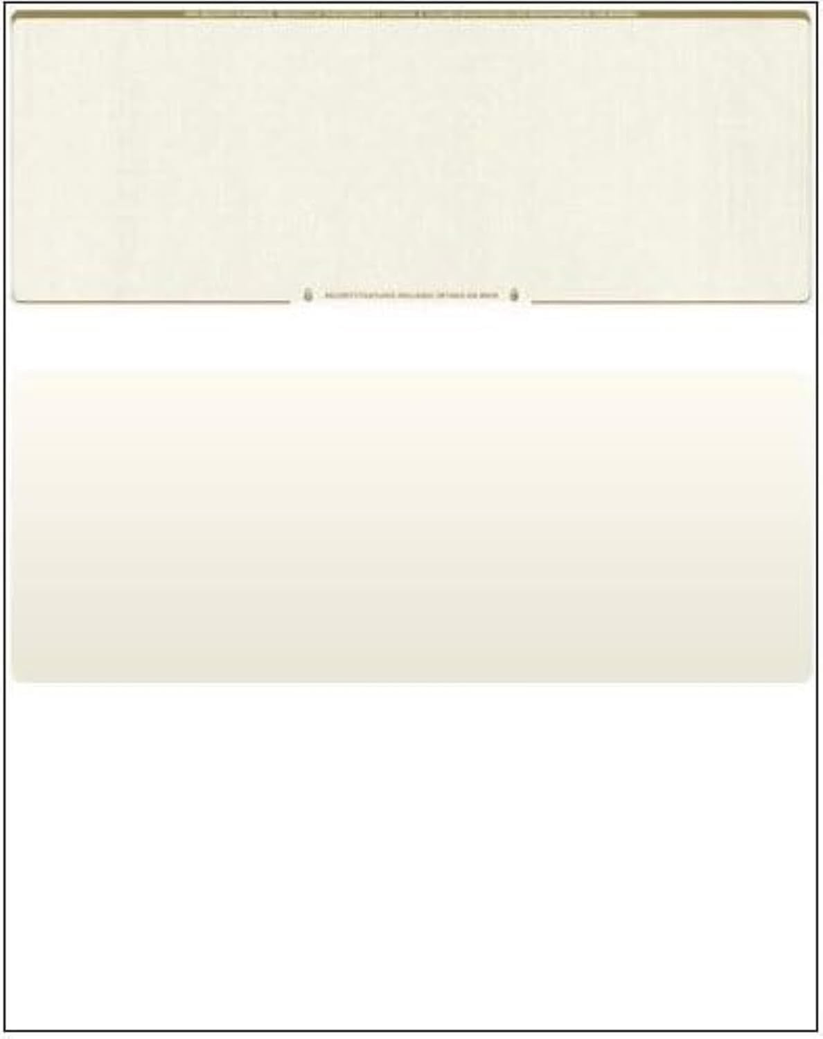 Compuchecks Top Blank Check Paper - 100 Pack, Quick-Books & Laser Printer Compatible - Security Business Checks with Voucher - 8.5" x 11" Gold Diamond