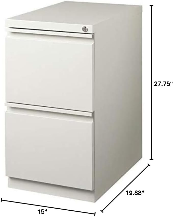 Pemberly Row 2 Drawer Mobile File Cabinet File in Light Gray