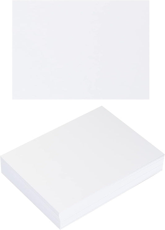 50 Sheets Blank Cardstock Paper 250 GSM Thick Heavy Cards Stock for DIY Art Projects, Card Making, Postcards, Greeting Cards, Birthday Party, Wedding Invitation (White, 5x7 inches)