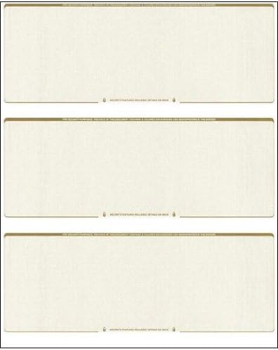 300 Computer Checks | 3 Blank Checks Per Page100 Sheets/300 Checks (Gold Diamond) Blank Check Stock for Personal and Business Use - Computer Laser Check | Payroll Checks