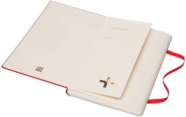 Moleskine Paper Tablet Hard Cover Smart Notebook, Dotted, Large (5" x 8.25") Scarlet Red - Compatible w/ Moleskine Pen+ Ellipse (Sold Separately) & App, Digitize, Organize Notes