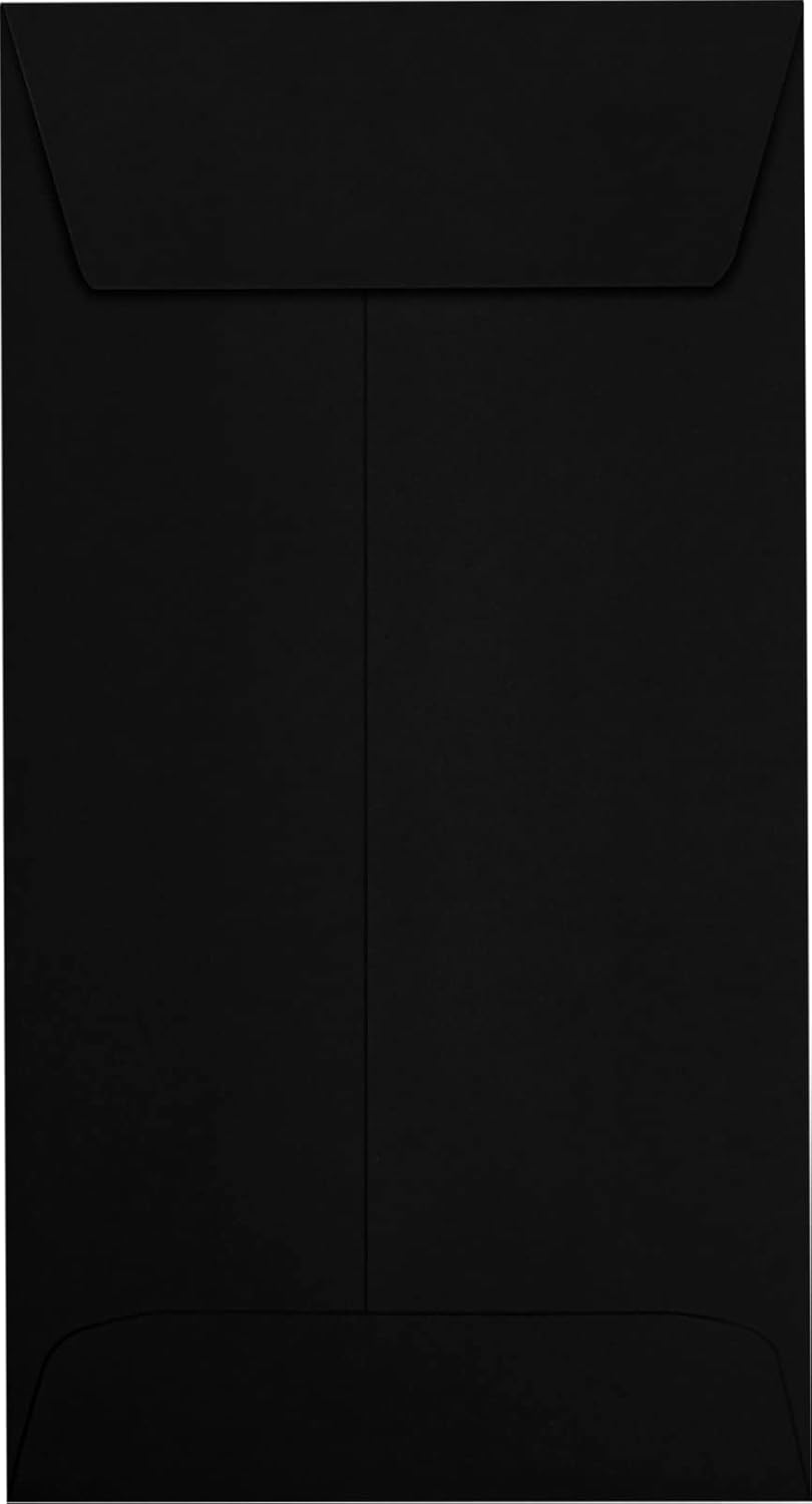 LUXPaper #7 Coin Envelopes | Peel & Press | 3 1/2" x 6 1/2" | Midnight Black | 80lb. Text | 250 Qty
