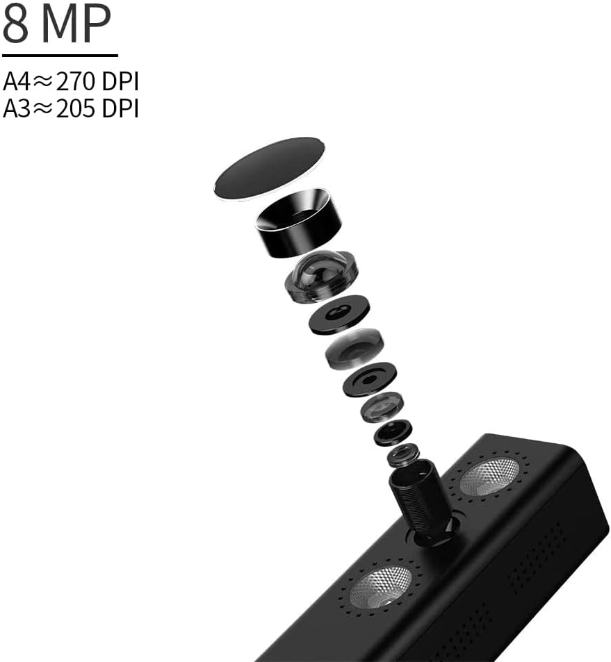 CZUR Shine800-A3-Pro Professional Height Adjustable USB Document Camera, A3&A4 Document Scanner with OCR Function for MacOS and Windows