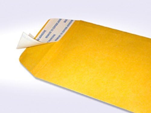 NextDayLabels #7 Coin Envelopes - 50-Pack Brown Kraft Peel & Seal Money Envelopes for Cash, Coins, Jewelry, or Small Parts for Home, Office, or Business Use - Made in USA