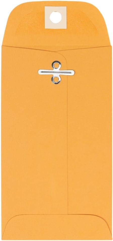 LUXPaper #5 1/2 Coin Envelopes | Clasp | 3 1/8" x 5 1/2" | Golden Kraft | 32lb. Text | 250 Qty