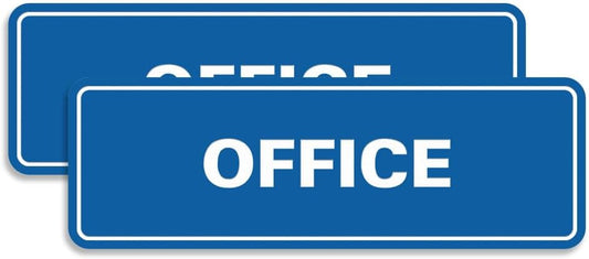 Signs ByLITA Standard Office Sign - Professional Business Signage - Easy to Install (Blue) - Small 2 Pack