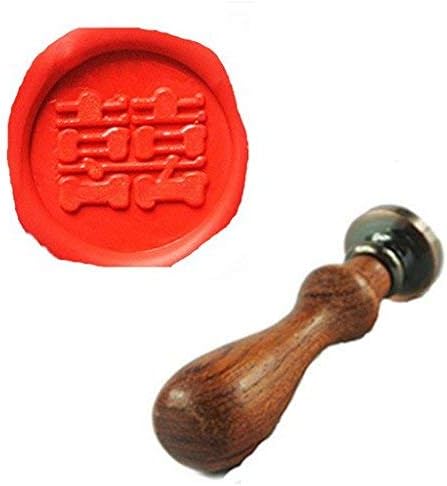 21 Styles Decorative Chinese Character Double Happiness Symble Wax Seal Sealing Stamp Curlicue Wedding Invitations Christmas Gift Cards Embellishment Cutomize Seal Stamp Rosewood Handle Set