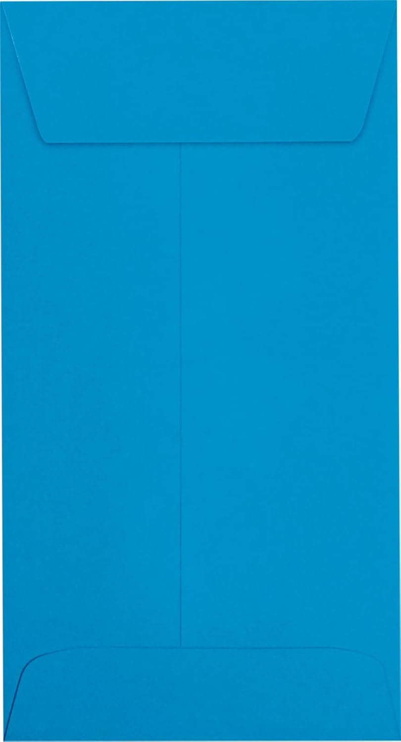 LUXPaper #7 Coin Envelopes | Peel & Press | 3 1/2" x 6 1/2" | Pool Blue | 80lb. Text | 50 Qty