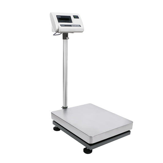 U.S. Solid Bench Scale 350 lb x 0.02 lb Stainless Steel Postal Package Shipping Scale Digital Bench Platform Balance with 16” x 20” Platform, Lb/Kg