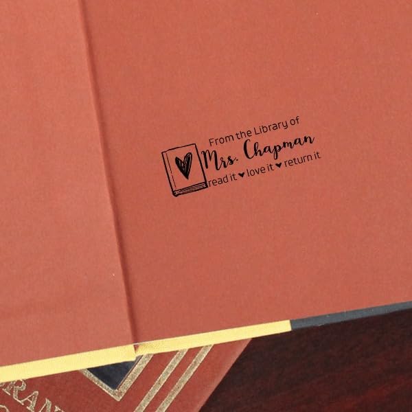 Custom Self-Inking Book Stamps | 49 Designs | Fun Classroom Phrases | Grading Made Easy | Xtra Large (from The Library of Book)