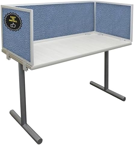 OBEX Acoustic Mounted Screen Privacy Panel Table Top Separator, Sound Blocking Desk Divider (Twilight, 24" X 60")