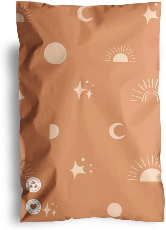 Poly Mailers 6x9-25 Pack Biodegradable Shipping Bags for Stationery and Small Accessories - Impack Self-Seal Waterproof Thick Mailing Envelope for Small Items - Celestial Tan