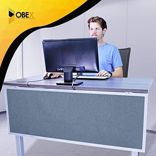 OBEX Acoustic Table Mounted Modesty Desk Privacy & Sound Absorbing Panel for Office Cubicles, 12" x 66", Twilight