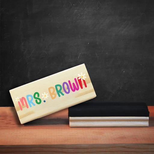 Personalized Name Chalkboard Eraser for Teachers – Dry Erase Board Cleaner –Back to School Supplies and First Day of School Gift- Custom Name