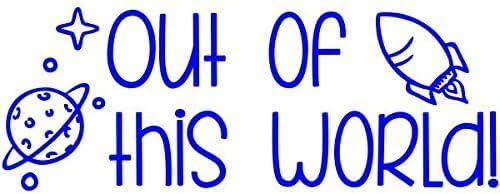 Custom Self-Inking Classroom & Library Book Stamps - 49 Designs | Fun Phrases | Out of This World! Xtra Wide