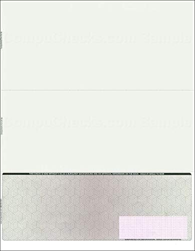 Compuchecks 2000 High Security Blank Check On Bottom Stock Paper Compatible with QuickBooks (Green/Red Cubed) Print Easy Your Computer Checks for Business Or Personal Use - Check Paper Weight # 70