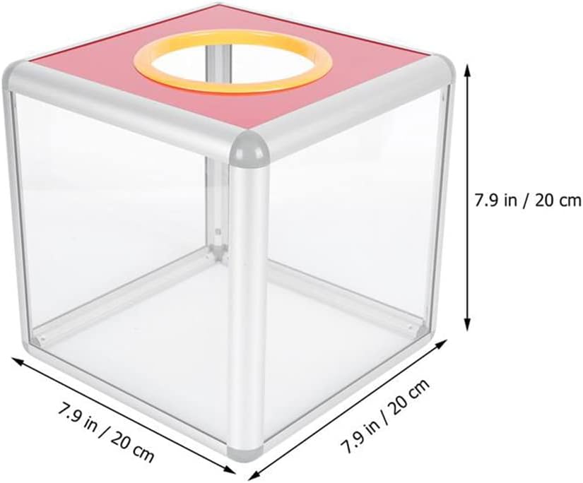 Kafenda Desktop Acrylic Donation Ballot Box for Fundraising and Suggestion Box (20*20*20)