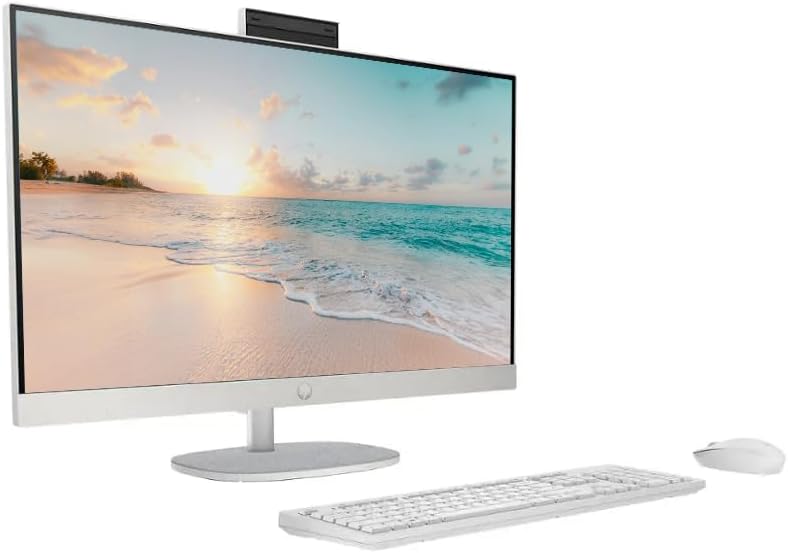 HP 27" FHD All-in-One Computer, 12-Cores Intel Core Ultra 7, 32GB DDR5 RAM 1.5TB Storage (1TB SSD+512GB Docking Station Set), Windows 11 Pro with Microsoft Office Included, White