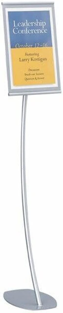 Quartet Designer Sign Stand, 11 x 17 Inches, Silver, Aluminum Frame (7922)