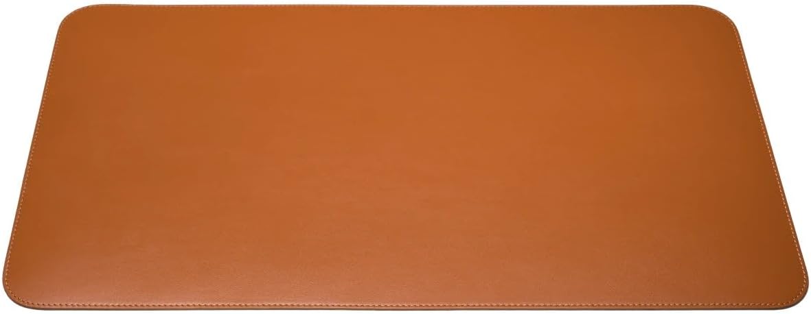 Leather Desk Pad – Premium Leather Desk Mat for Office and Home, Elegant Desk Mat and Writing Pad Maruse - Cognac