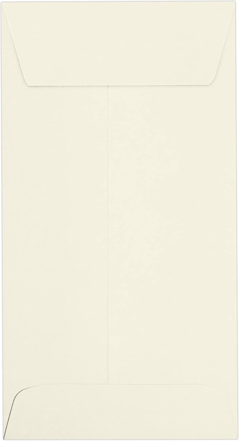 LUXPaper #7 Coin Envelopes | Peel & Press | 3 1/2" x 6 1/2" | Natural | 70lb. Text | 250 Qty
