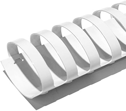 TruBind 45mm (1-3/4 in.) Comb Binding Spines | 11 in. Length for Letter Size or Smaller Projects | Standard 19-Ring Rectangular Holes | White | 375 Sheet Binding Capacity | 50 Pack