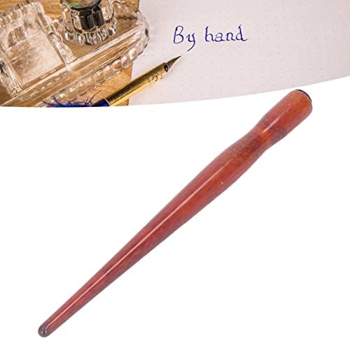 Nib Pen Holder Set, Pack of 10 Comfortable Grip Smoother Comic Dip Wooden Pen Nib Holder for Beginners Professional Art Painting English Calligraphy and Comic Creation(Mahogany)