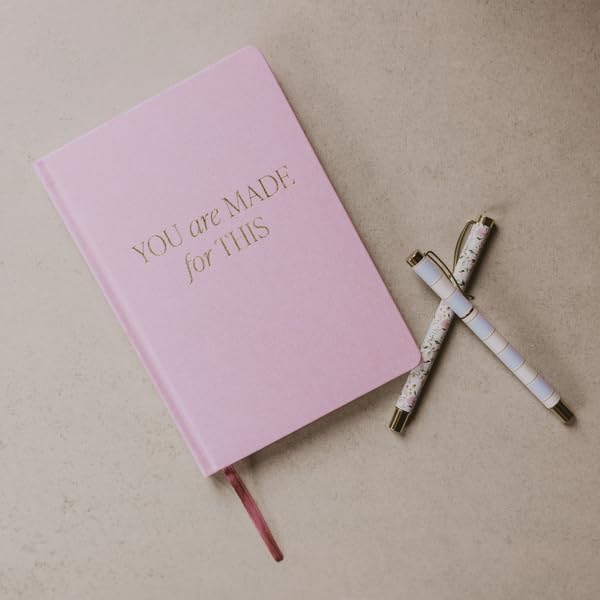 Sweet Water Decor You Are Made for This Journal, Cute Motivational Lined Composition Notebook for Women, 100 Ruled Pages for Writing, Pink Diary with Gold Foil Details