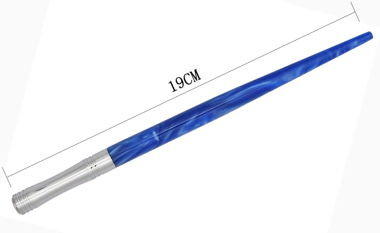 Gullor Resin Dip Pen Handcrafted Calligraphy Set with 33 Nibs for Art, Signatures, Drawing, Caligraphy Kits for Beginners (Blue)