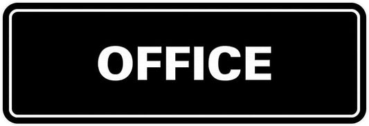 Signs ByLITA Standard Office Sign - Professional Business Signage - Easy to Install (Black) - Medium 1 Pack