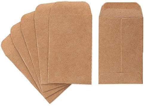 Coin And Small Parts Envelopes 100 Pack 2.25"x 3.5" With Gummed Flap For Homes And Office Use (100 Pack)