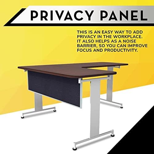 OBEX Acoustic Table Mounted Modesty Desk Privacy & Sound Absorbing Panel for Office Cubicles, 24" x 66", Slate