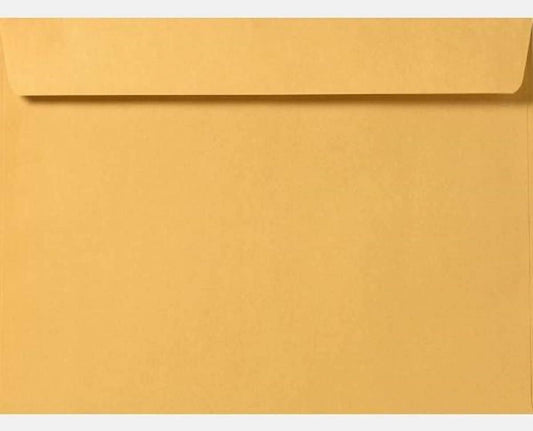 Limited Papers (TM) Booklet Envelopes, (Open Side) Brown Kraft, Gummed Seal, 28 Pound, Heavyweight, For Mailing And More. (500, 12 x 16)