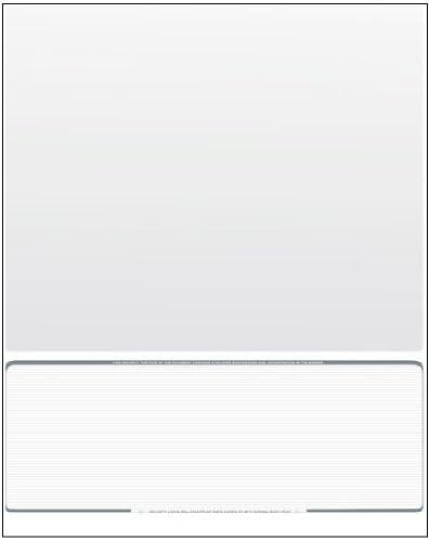 Business Voucher Check Stock - Computer Laser Checks - 500 Sheets, Check on Bottom, Platinum Pinstripe