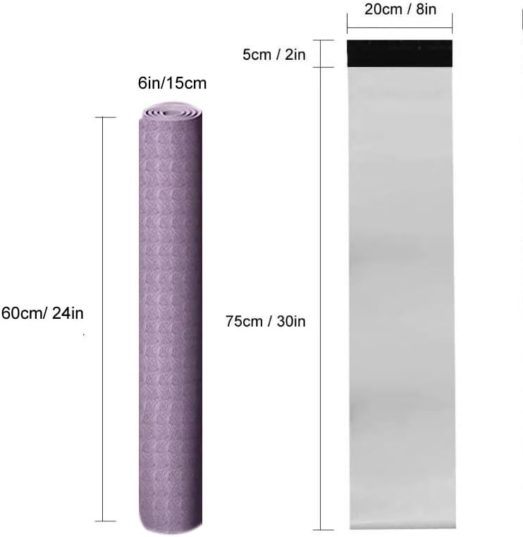 100 Pack 8x30 Inches Long Poly Mailers, Long Padded Shipping Bags White Envelopes Packaging for Unique Narrow Items Mailing