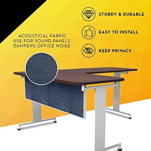 OBEX Acoustic Table Mounted Modesty Desk Privacy & Sound Absorbing Panel for Office Cubicles, 24" x 66", Graphite