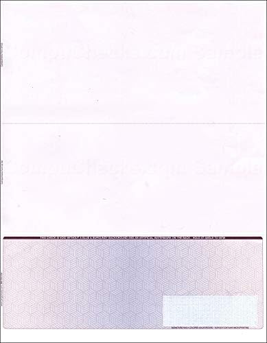 Compuchecks 2000 High Security Blank Check On Bottom Stock Paper Compatible with QuickBooks (Burgundy/Blue Cubed) Print Easy Your Computer Checks for Business Or Personal Use - Paper Weight # 70