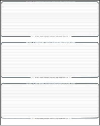 Business Voucher Check Stock - Computer Laser Checks - 3 Checks Per Page, 500 Sheets/1500 Checks, Platinum Pinstripe