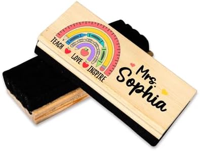 Personalized Name Chalkboard Eraser for Teachers – Dry Erase Board Cleaner –Back to School Supplies and First Day of School Gift- Custom Name