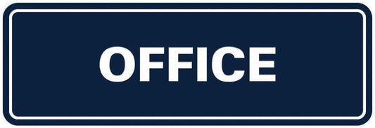 Signs ByLITA Standard Office Sign - Professional Business Signage - Easy to Install (Navy Blue/Gold) - Medium 1 Pack