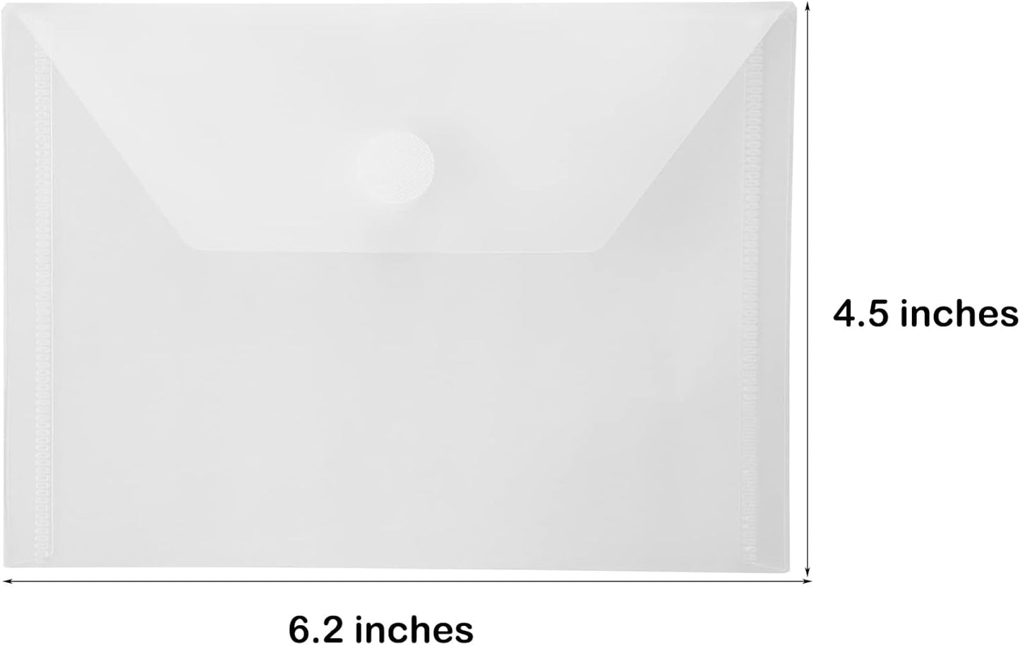 4x6 Plastic Envelopes Hook Loop Closure Coupon Receipt Storage Holder 20 Pack