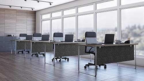 OBEX Modesty Desk PET Privacy Screen Acoustic Sound Absorbing Panel Ideal for Reception, Student Table or Office Cubicles Workstations, 18" x 48", Shadow