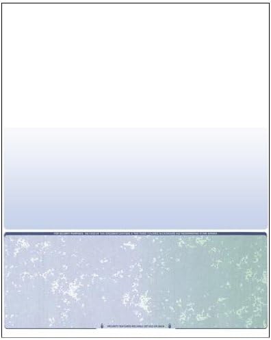 Compuchecks 2500 Blank Check On Bottom Stock Paper Compatible with QuickBooks And Versa Check (Blue/Green Prismatic) Print Easy Your Secure Computer Laser Checks For Business Payroll Or Personal Use