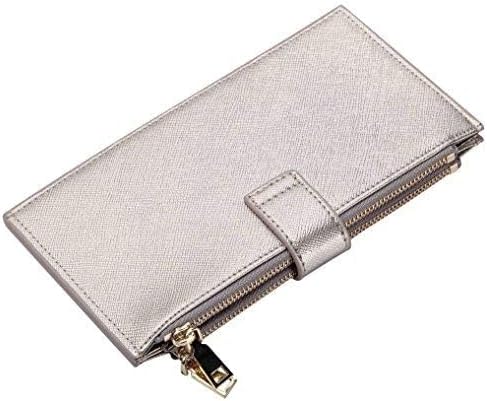 Travelambo RFID Wallet Women Large Size Bifold Multi Card Wallet Case with Zipper Pocke Credit Card Holder for Women