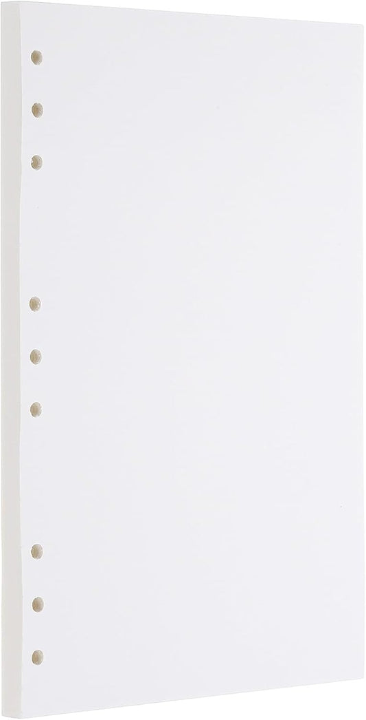 PATIKIL B5 Blank Refill Paper, Loose Leaf Paper 9 Hole Planner Refills for 9 Ring Refillable Binder Notebook Paper Filler Planner Inserts Office Diary Journals, 80 Sheets/160 Pages, White