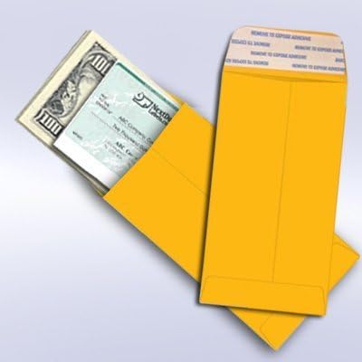 NextDayLabels #7 Coin Envelopes - 50-Pack Brown Kraft Peel & Seal Money Envelopes for Cash, Coins, Jewelry, or Small Parts for Home, Office, or Business Use - Made in USA