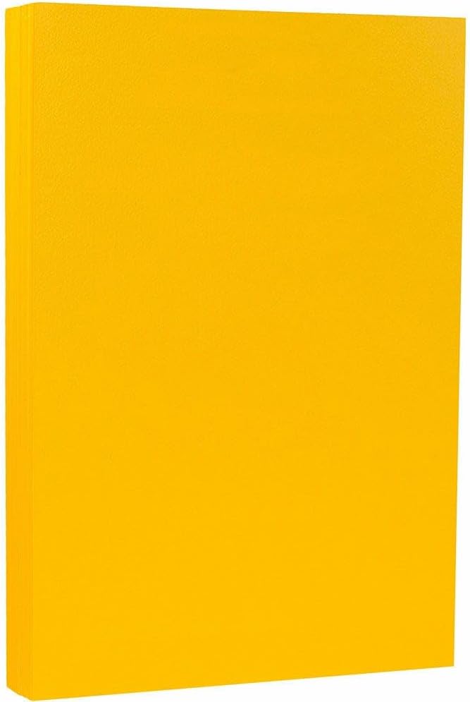 LUXPaper 8.5" x 14" Paper | Legal Size | Sunflower Yellow | 80lb. Text | 50 Qty