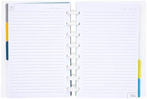 Talia Discbound Notebooks, Planner, Customizable, (Marble Flow Carrara, Junior (5.5in x 8.5in))