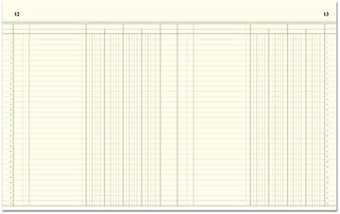 BookFactory Account Book/Ledger/Accounting Ledger/Account Notebook (4 (Four) Columns Columnar Book Format) - 312 Pages, 8'' x 10'', Burgundy Cover, Section Sewn Hardbound (ACT-312-S4CM-A-LMT16-AX)